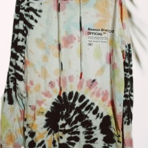 Tie dye hooded shirt